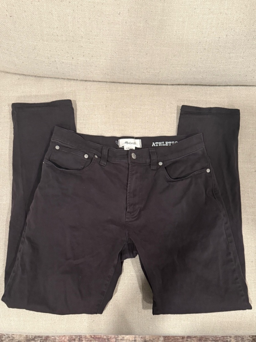 Madewell Athletic Slim Jeans Dark Brown Size 33x32